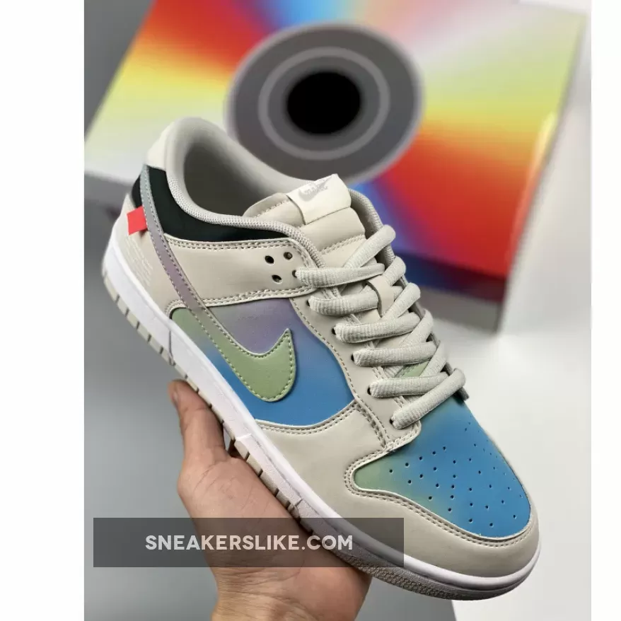 Custom Nike Dunk Low Wolf Grey/Blue-Multi FD9749-400-1 New Releases