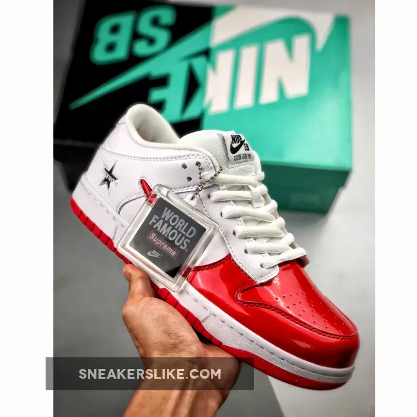 Nike Supreme X Dunk Sb Low 'Varsity Red'  White/Black / red white black dunk low