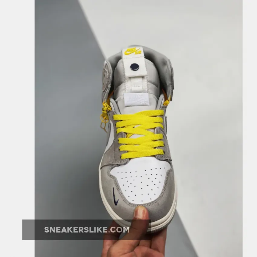 Air Jordan 1 High Switch White/Light Smoke Grey/Sail/Tour Yellow AJ1 - air jordan 1 high switch light smoke grey