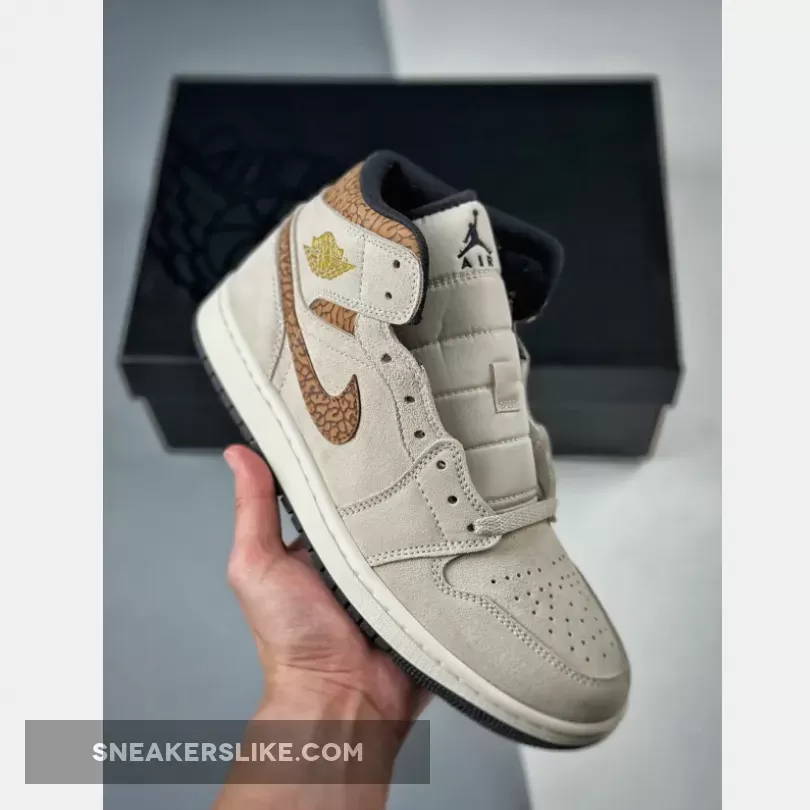 Air Jordan 1 Mid SE Brown Elephant DZ4129-102 Online