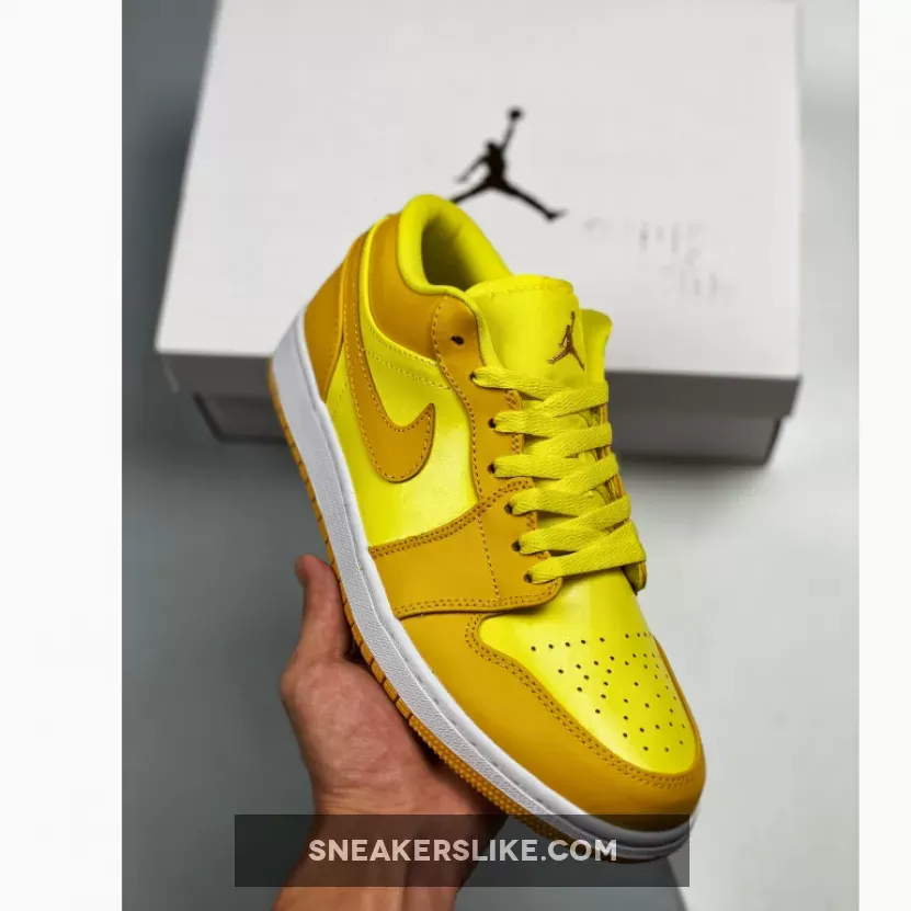 Air Jordan 1 Low Yellow Strike/White-Pollen