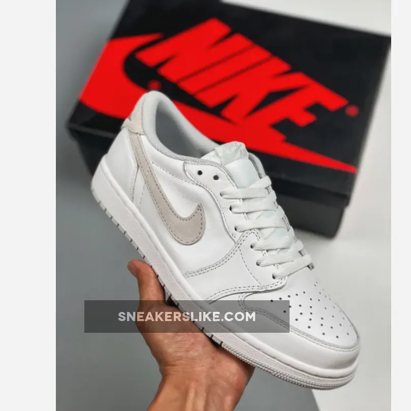 Air Jordan 1 Low OG White/Neutral Grey CZ0775-100 womens jordans goat