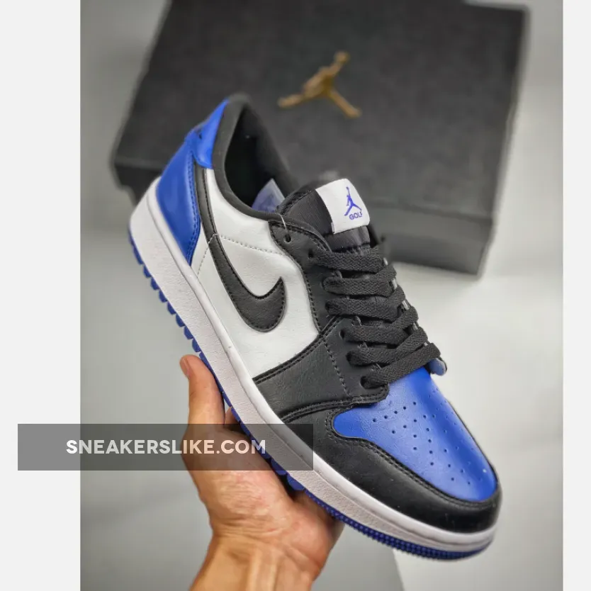 Air Jordan 1 Low Golf 'Royal Toe' White/Game Royal-White / jordan royal 1 low