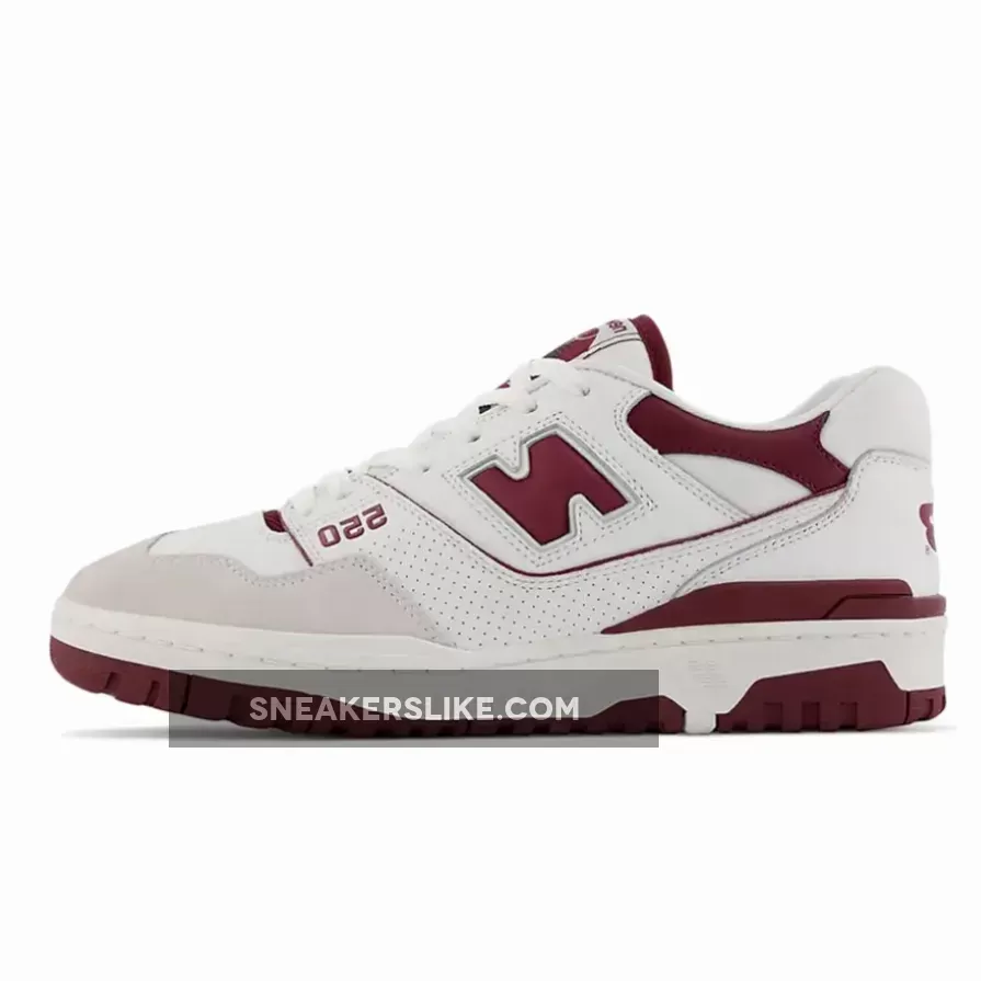 Women New Balance 550 White Maroon BB550LI1 - new balance burgundy