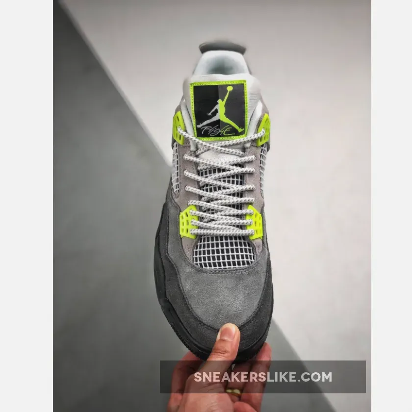 Air Jordan 4 SE 'Neon Air Max 95' Cool Grey/Volt-Wolf Grey-Black / wolf grey 4s