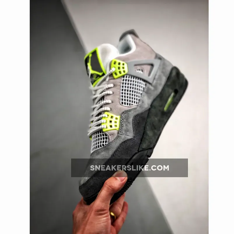 Air Jordan 4 SE 'Neon Air Max 95' Cool Grey/Volt-Wolf Grey-Black / wolf grey 4s