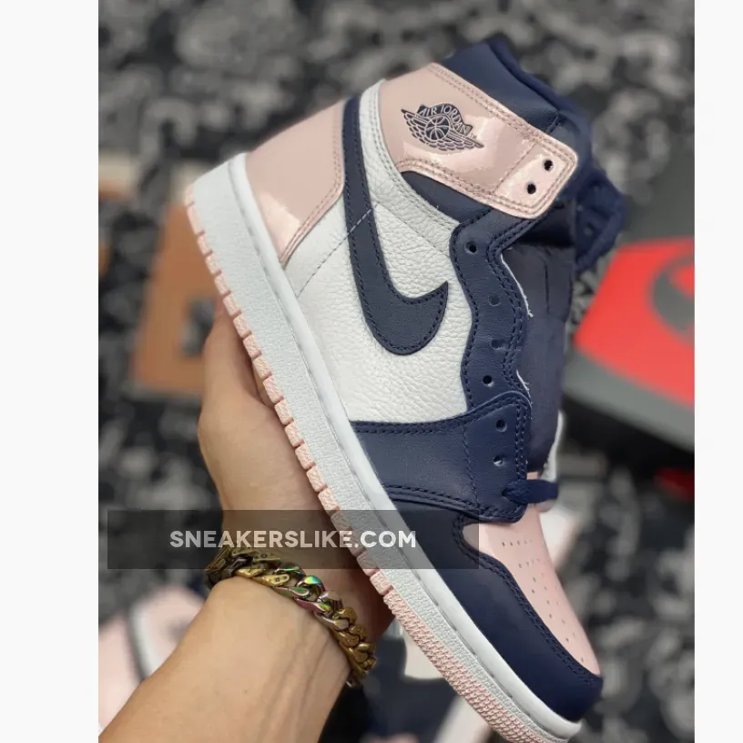 Air Jordan 1 High OG 'Bubble Gum' Atmosphere/White-Laser Pink-Obsidian - jordan 1 retro high og pink