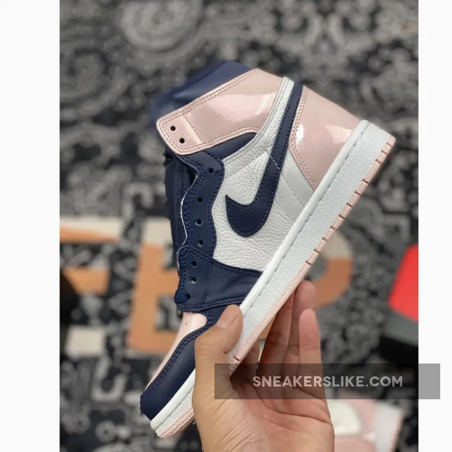 Air Jordan 1 High OG Atmosphere/White-Laser Pink-Obsidian / Air Jordan 4 Pink Rubber