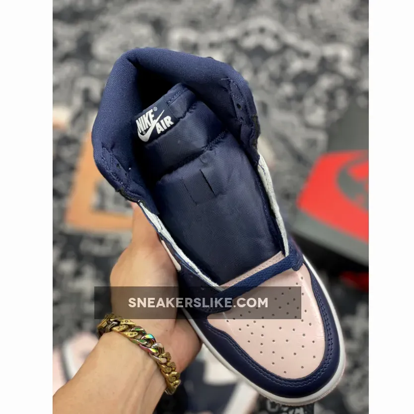 Air Jordan 1 High OG Atmosphere/White-Laser Pink-Obsidian / Air Jordan 4 Pink Rubber