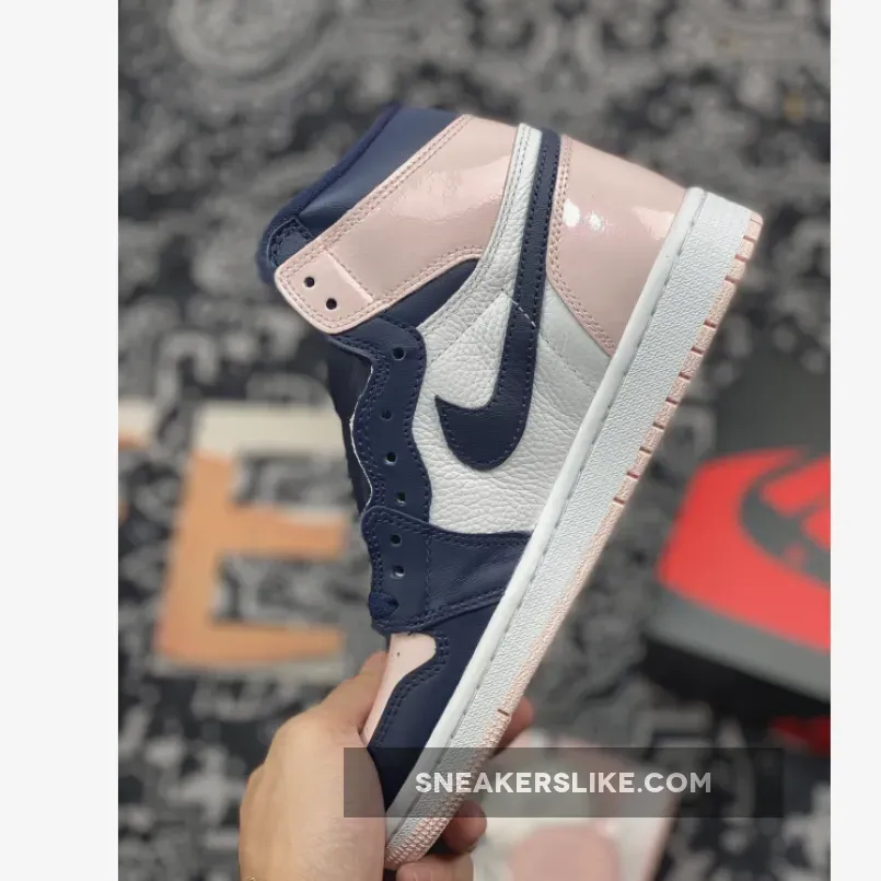 Air Jordan 1 High OG Atmosphere/White-Laser Pink-Obsidian / Air Jordan 4 Pink Rubber