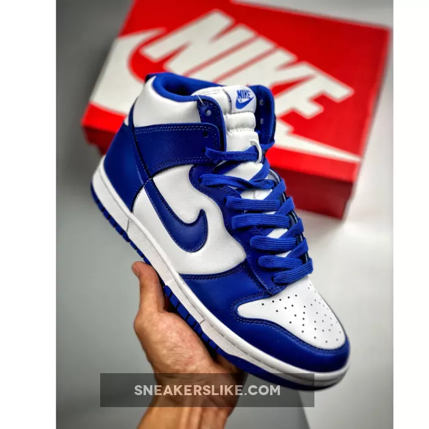 Nike Dunk High 'Kentucky' White/Game Royal-Total Orange DD1399-102 / royal blue dunks high