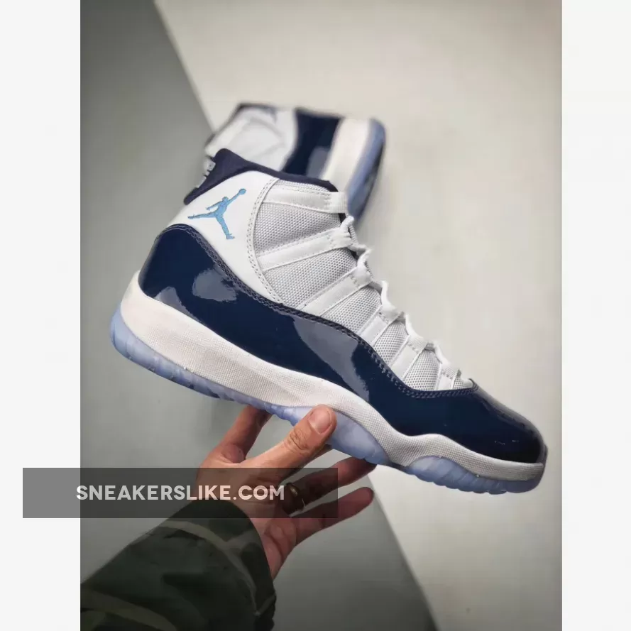 Air Jordan 11 Retro 'UNC Win Like 82' 378037-123 #navy blue and white nikes