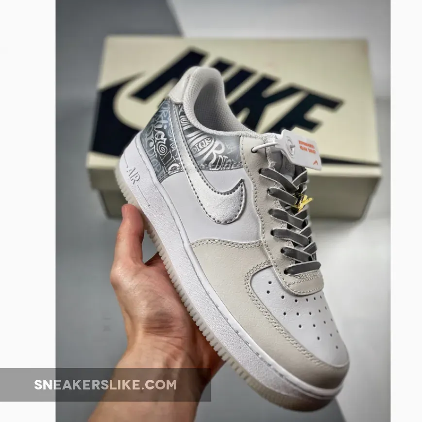 Nike Air Force 1 Low White Silver New Releases