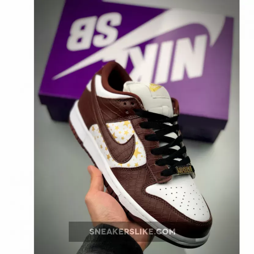 Supreme x Nike SB Dunk Low 'Barkroot Brown' DH3228-103 - supreme dunks brown