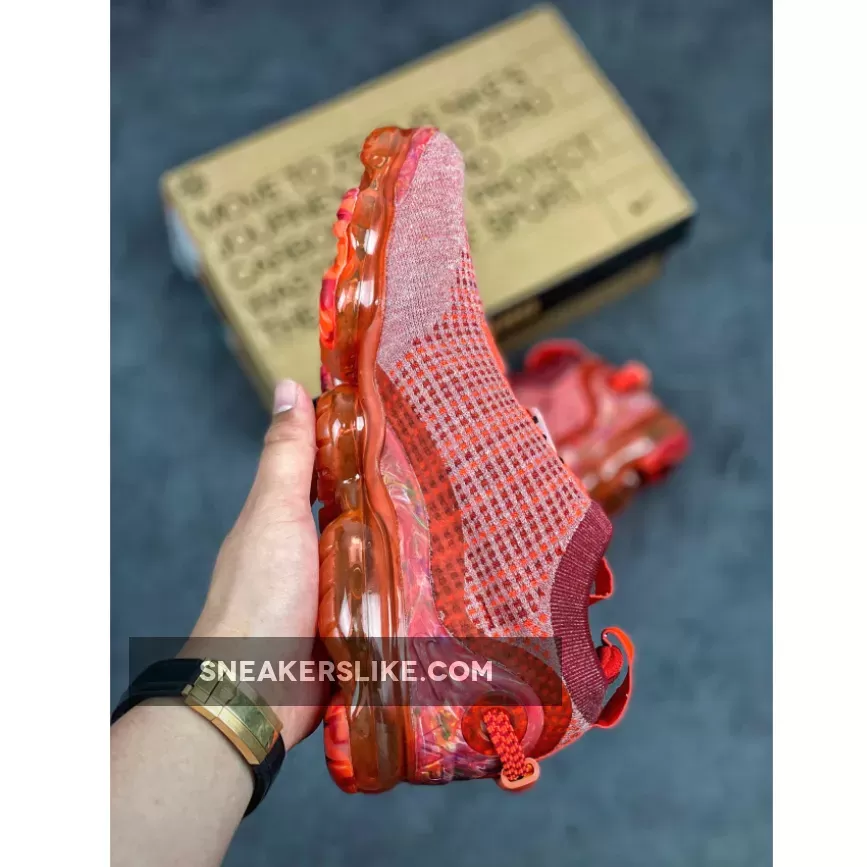 Nike Air VaporMax Flyknit Team Red/Gym Red-Flash Crimson #vapormax red