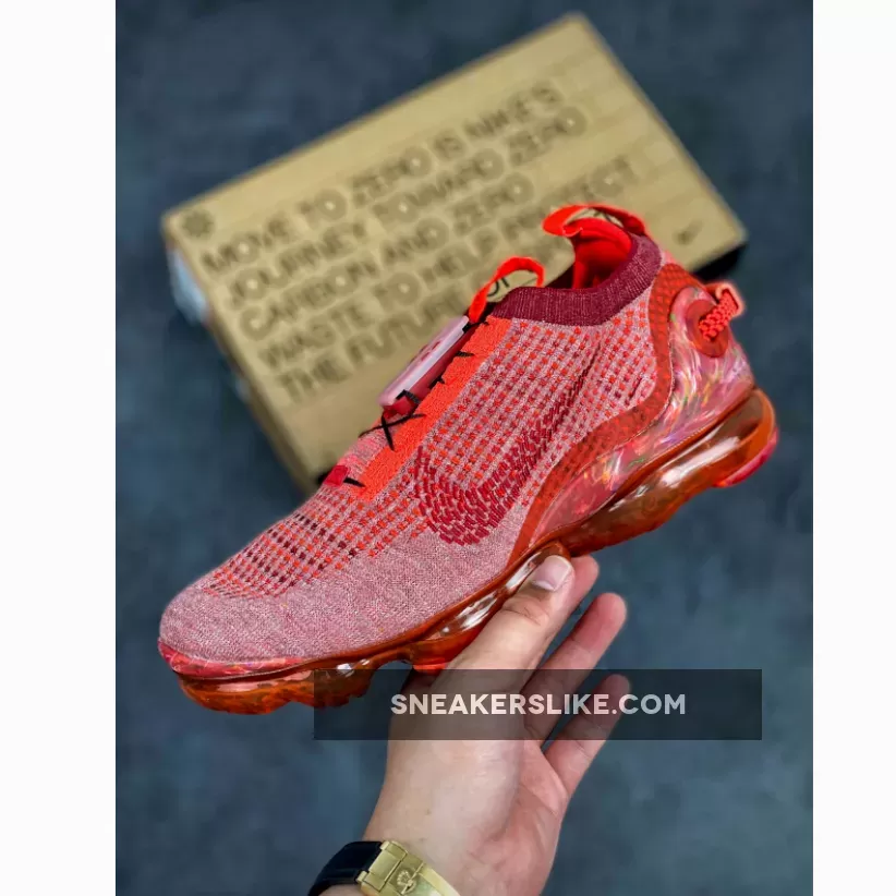 Nike Air VaporMax Flyknit Team Red/Gym Red-Flash Crimson #vapormax red