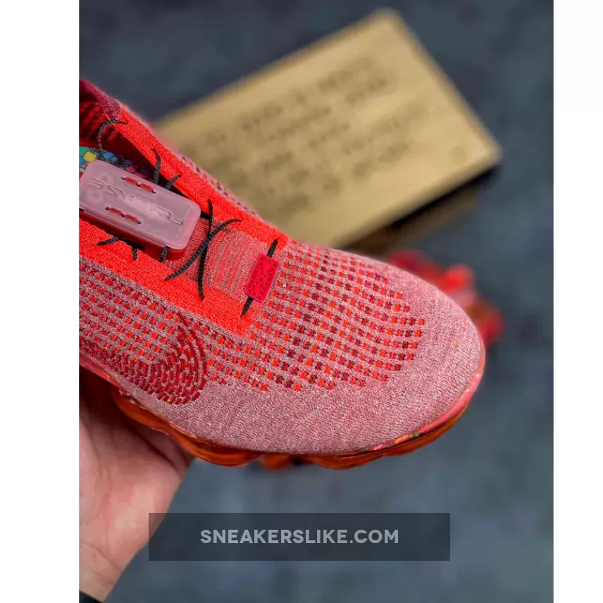 Nike Air VaporMax Flyknit Team Red/Gym Red-Flash Crimson #vapormax red