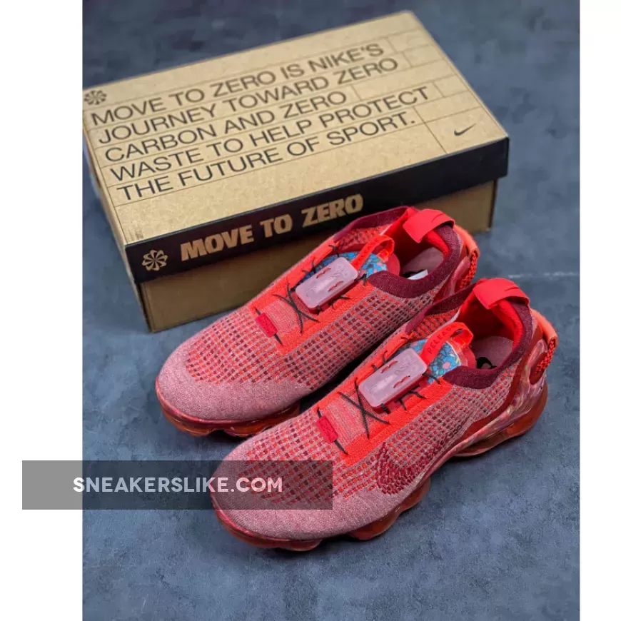 Nike Air VaporMax Flyknit Team Red/Gym Red-Flash Crimson #vapormax red