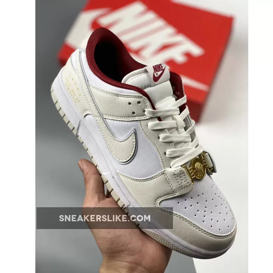 Nike Dunk Low 'Just Do It' White/Team Red/Photon - nike dunk sisterhood