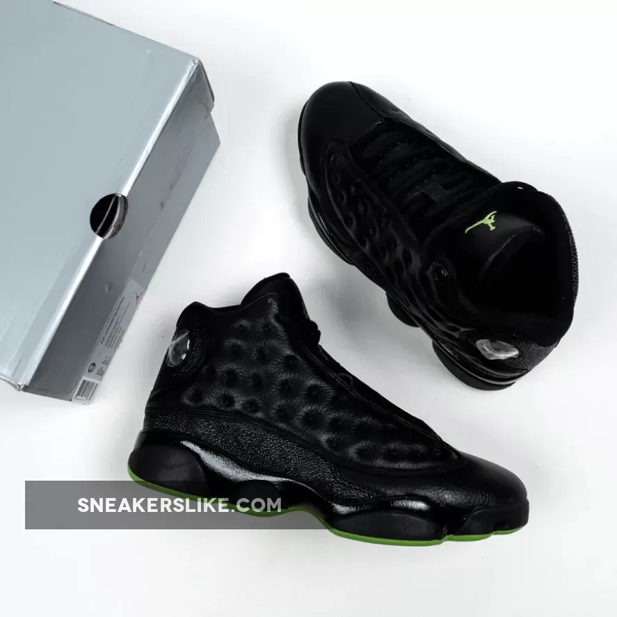Air Jordan 13 'Altitude' Black/Altitude Green 414571-042 / jordan altitude 13