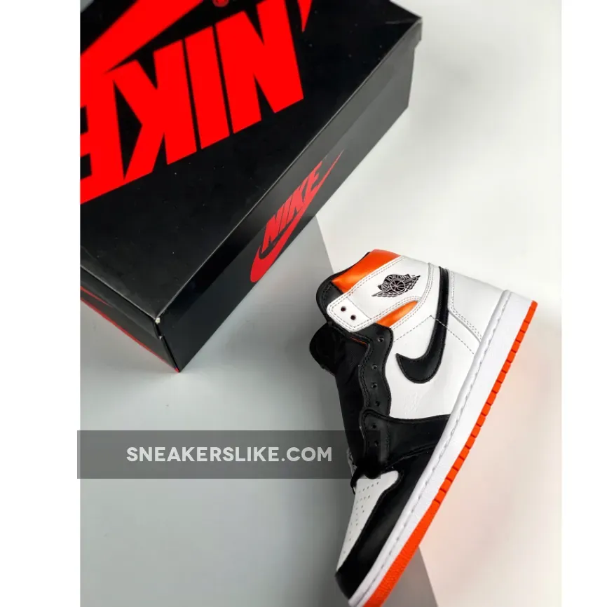 Black And Orange Jordan 1 / Air Jordan 1 High OG GS Electro Orange