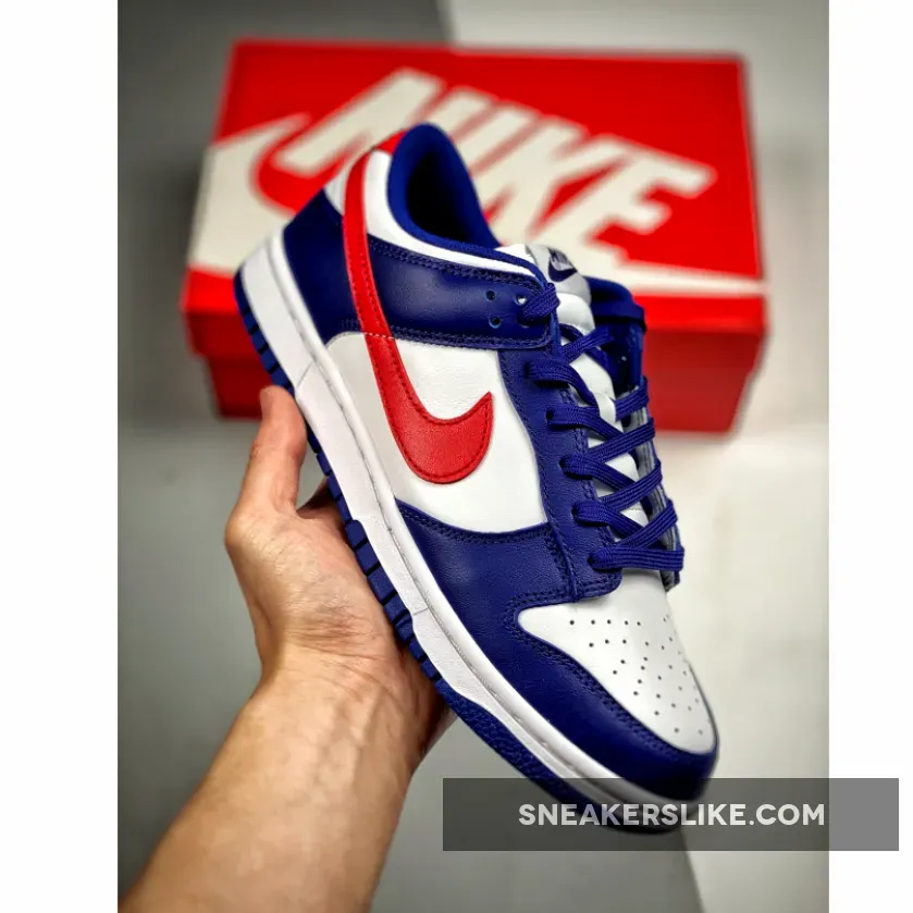 Nike Dunk Low 'USA' White/Royal-University Red DD1503-119 White Red Dunk Lows
