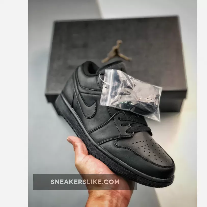 Air Jordan 1 Low 'Triple Black' 553558-093 triple black jordan 1 low