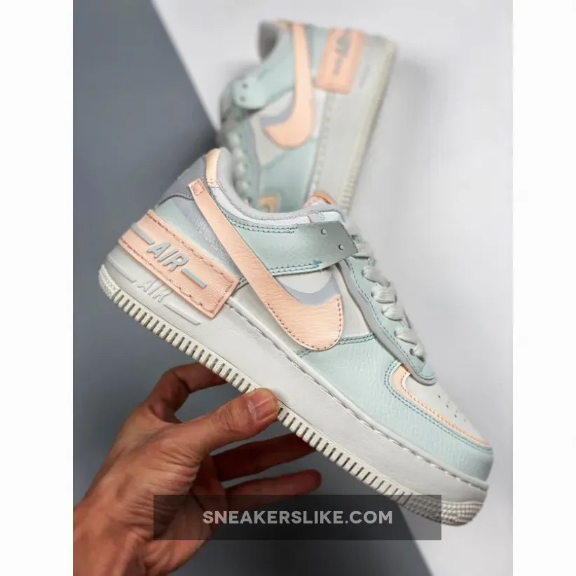 Nike Air Force 1 Shadow Barely Green Crimson Tint For Womens CU8591-104 / af1 shadow sail barely green