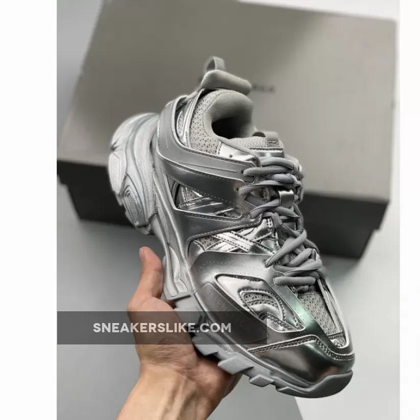Balenciaga Track Sneaker Metallic Silver / silver balenciaga track sneakers