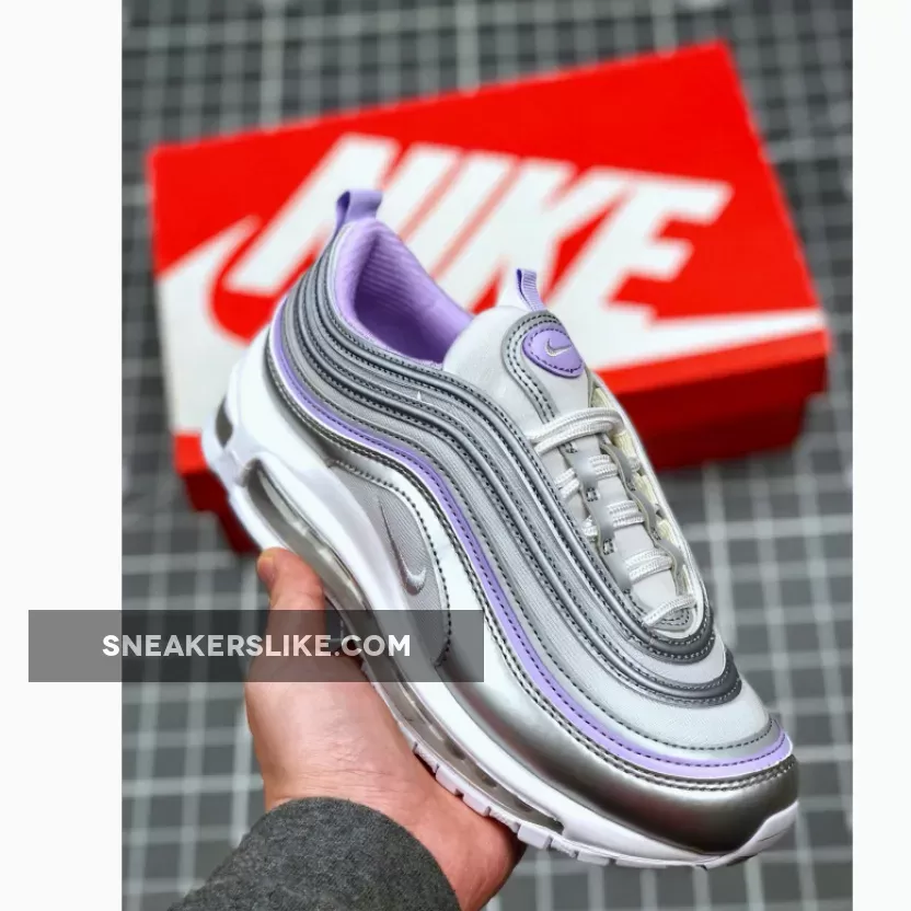 Nike Air Max 97 SE Grey Silver Purple White #air max 97 purple and grey