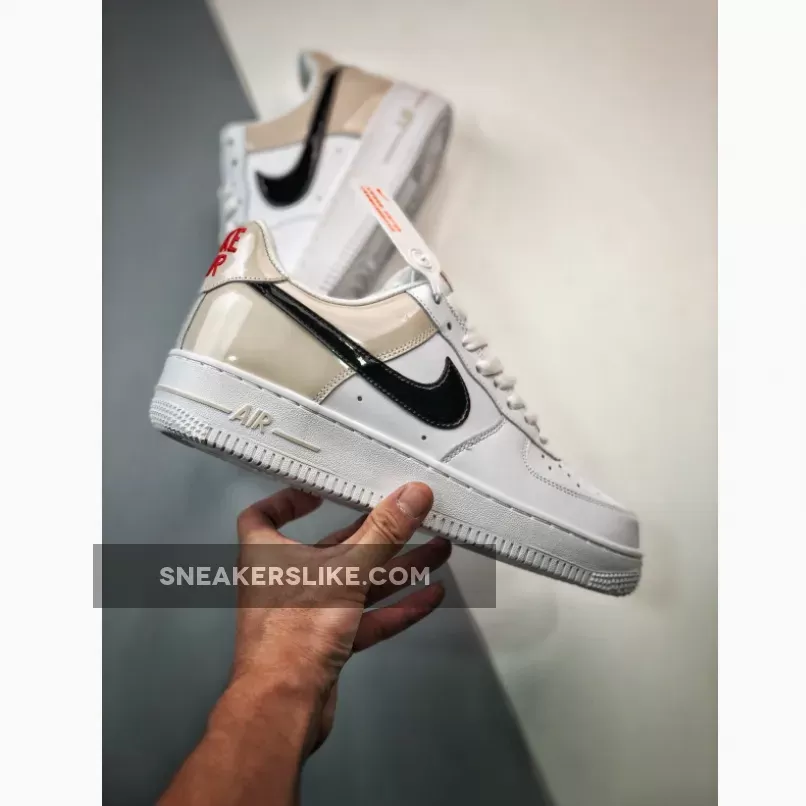 Nike Air Force 1 Low Light Iron Ore/Black-White-University Red air force one patent