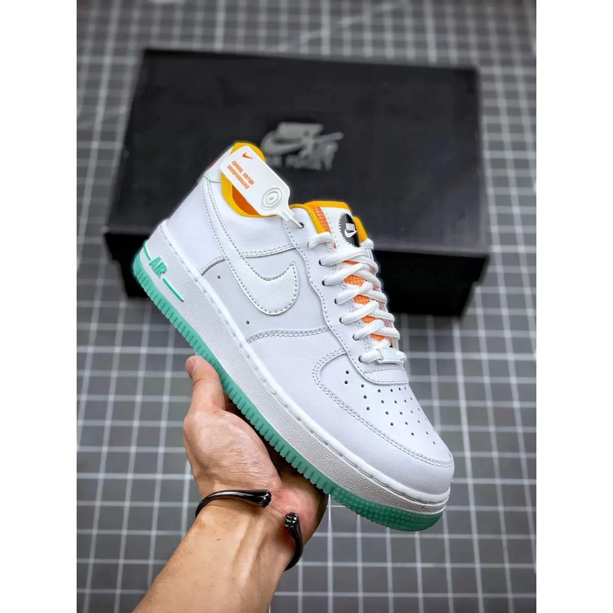 Nike Air Force 1 Low White/Dark Sulfur/Hyper Pink/White CZ8132-100 clear air force 1