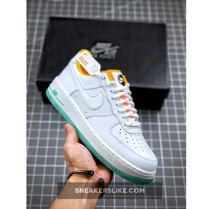 Nike Air Force 1 Low White/Dark Sulfur/Hyper Pink/White CZ8132-100 clear air force 1