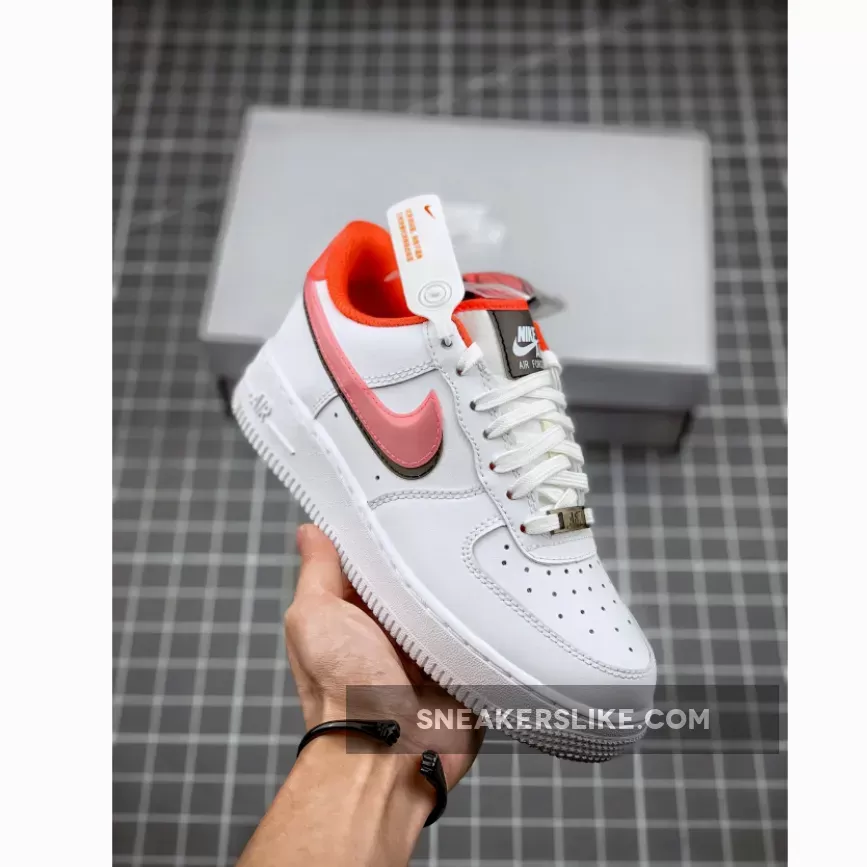Nike Air Force 1 Low LV8 'Double Swoosh' White Bright Crimson - air force 1 double swoosh white