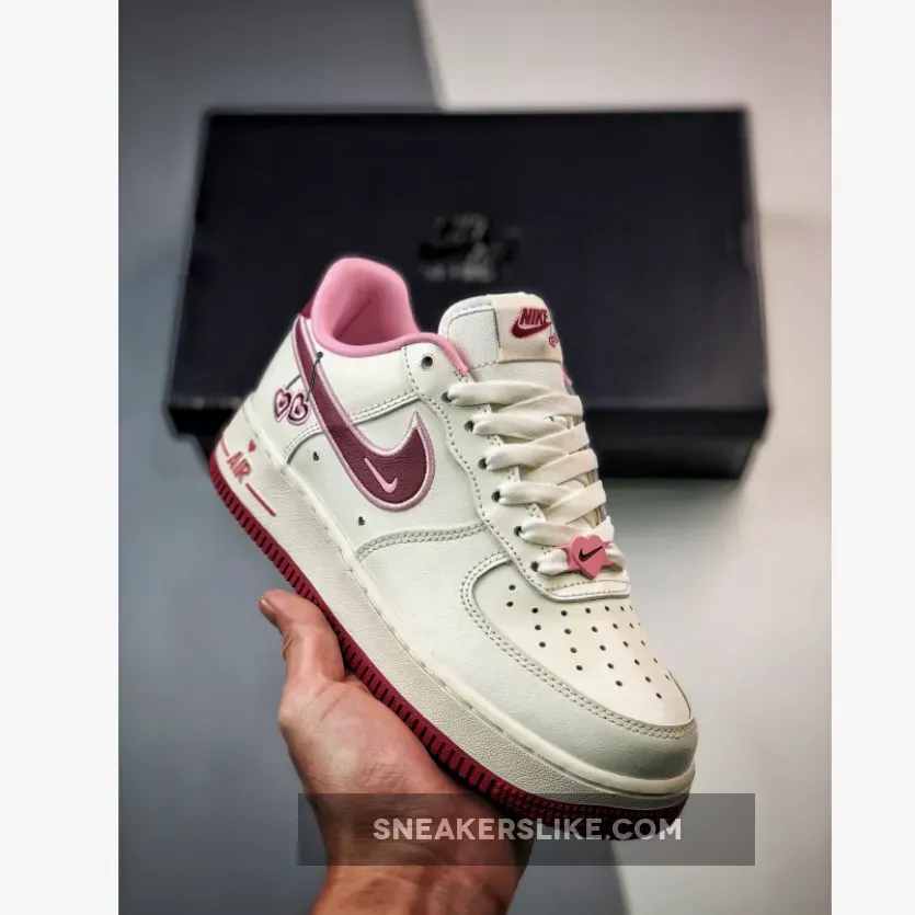 Nike Air Force 1 Low 'Valentine's Day' Sail/Red-Pink FD4616-161 / valentine nike air force 1