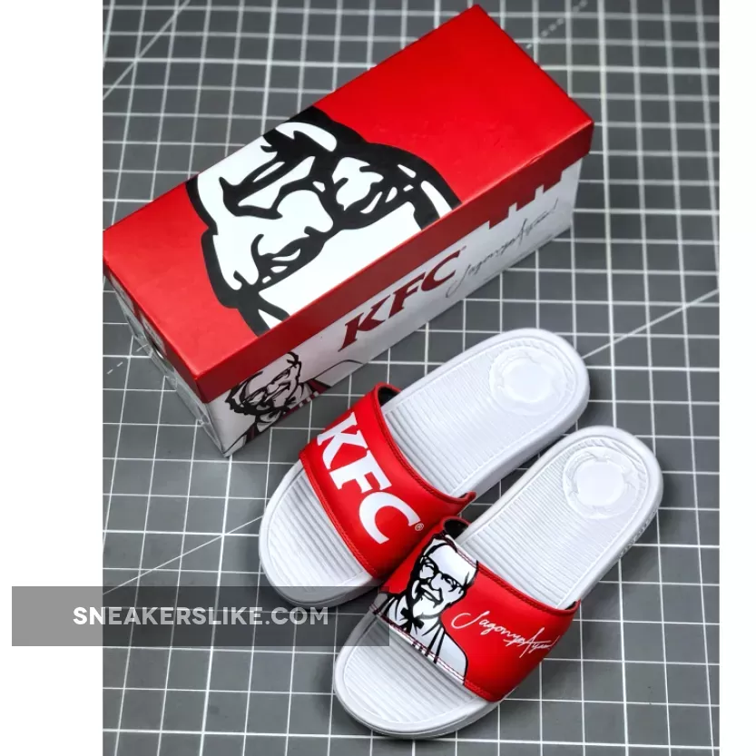 KFC X SANDALBOYZ Court Slides Red White Restock