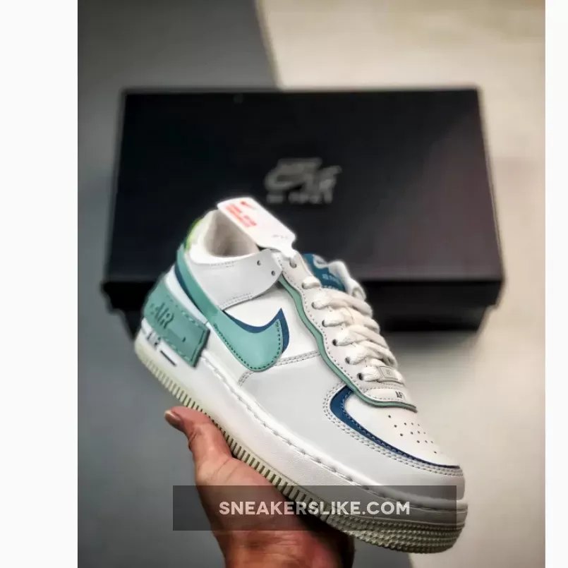 Nike Air Force 1 Shadow White Blue Whisper New arrival / Nike Air Force 1 Blue And Gold DZ1847-101