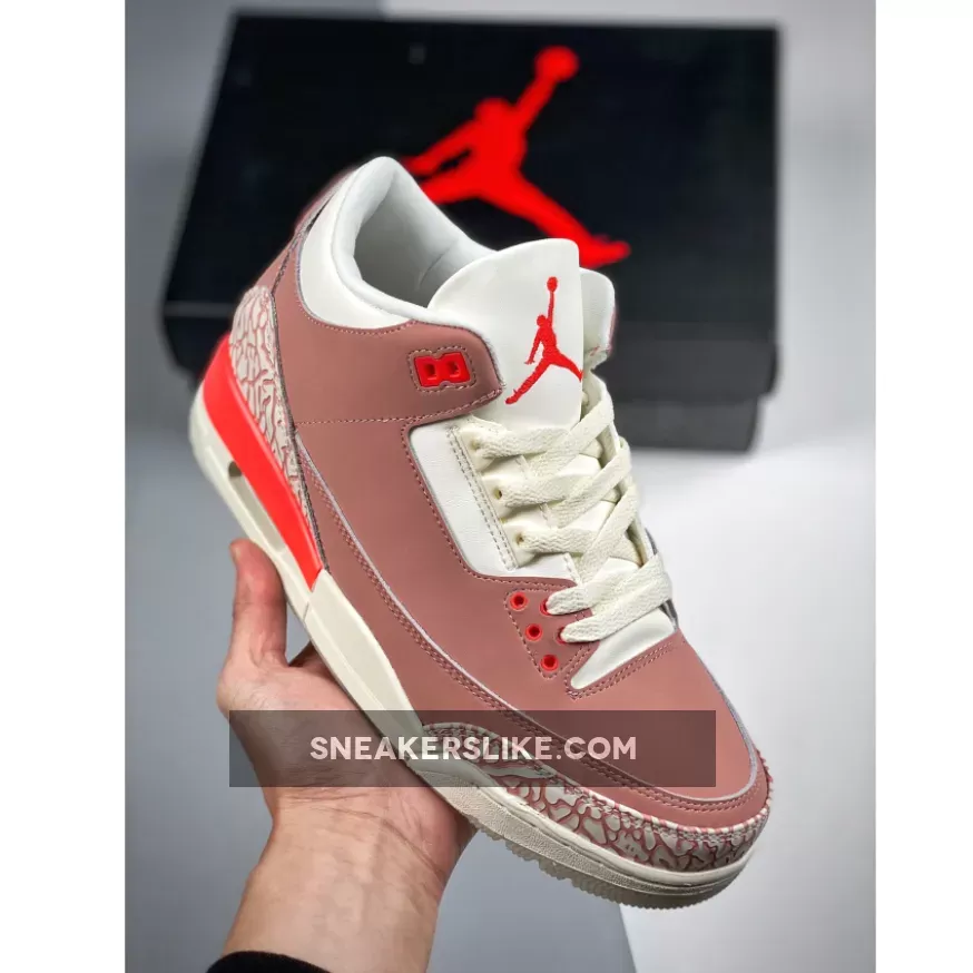 Air Jordan 3 Sail/Rust Pink-White-Crimson CK9246-600 / pink rust 3s