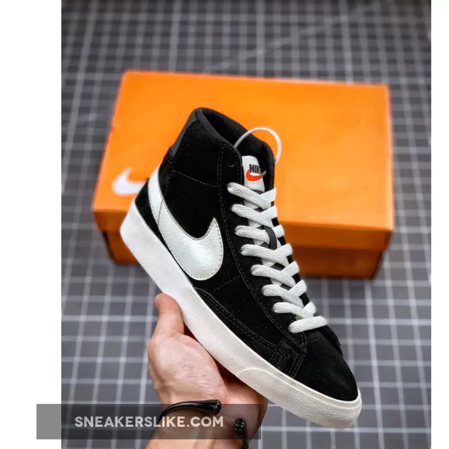 Nike SB Blazer Mid Black/Platinum Tint-Summit White AV9376-001 Restock