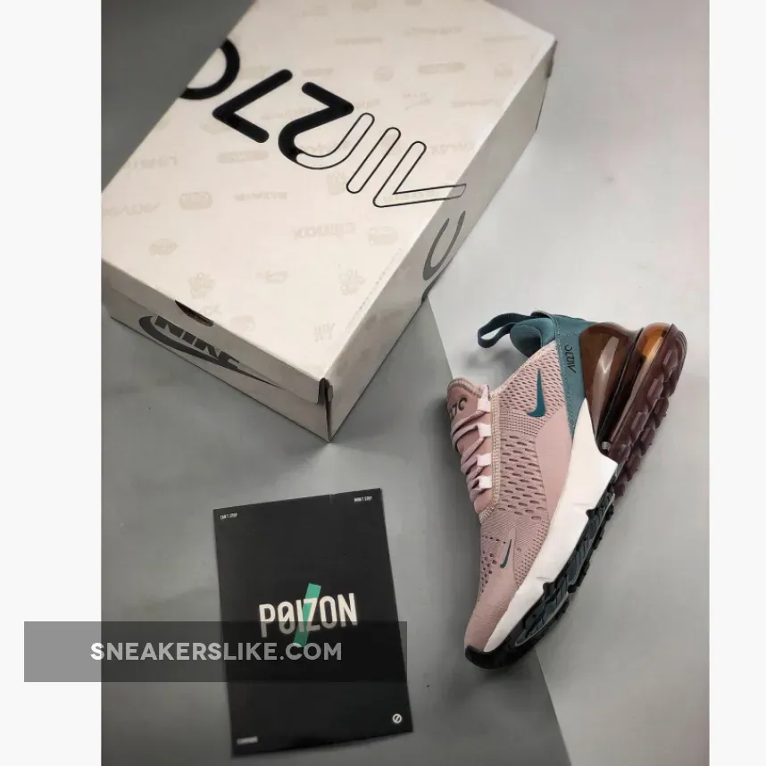 Women's Nike Air Max 270 Particle Rose Celestial Teal AH6789-602 pink and teal nike