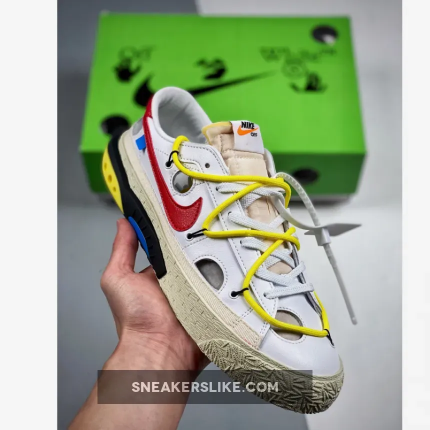 Off-White Nike Blazer Low White DH7863-100 / off-white x nike blazer low white university red
