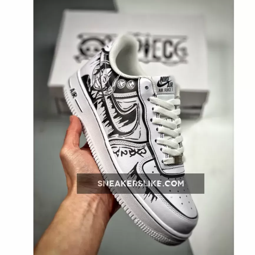Custom Nike Air Force 1 Low 'One Piece' White Black Outlet
