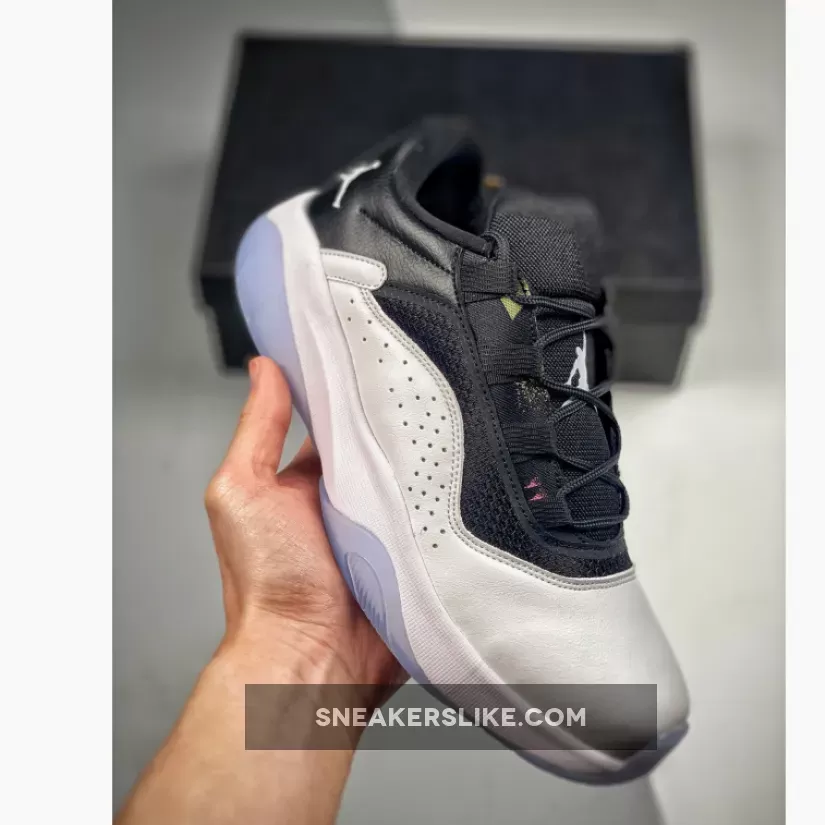 Air Jordan 11 CMFT Low White/Black-Ghost Green-Metallic Silver / jordan 11 low golf shoes
