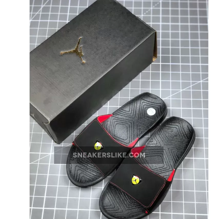 Air Jordan Hydro 7 Black Red Slippers AA2517-003 Jordan Slippers Red