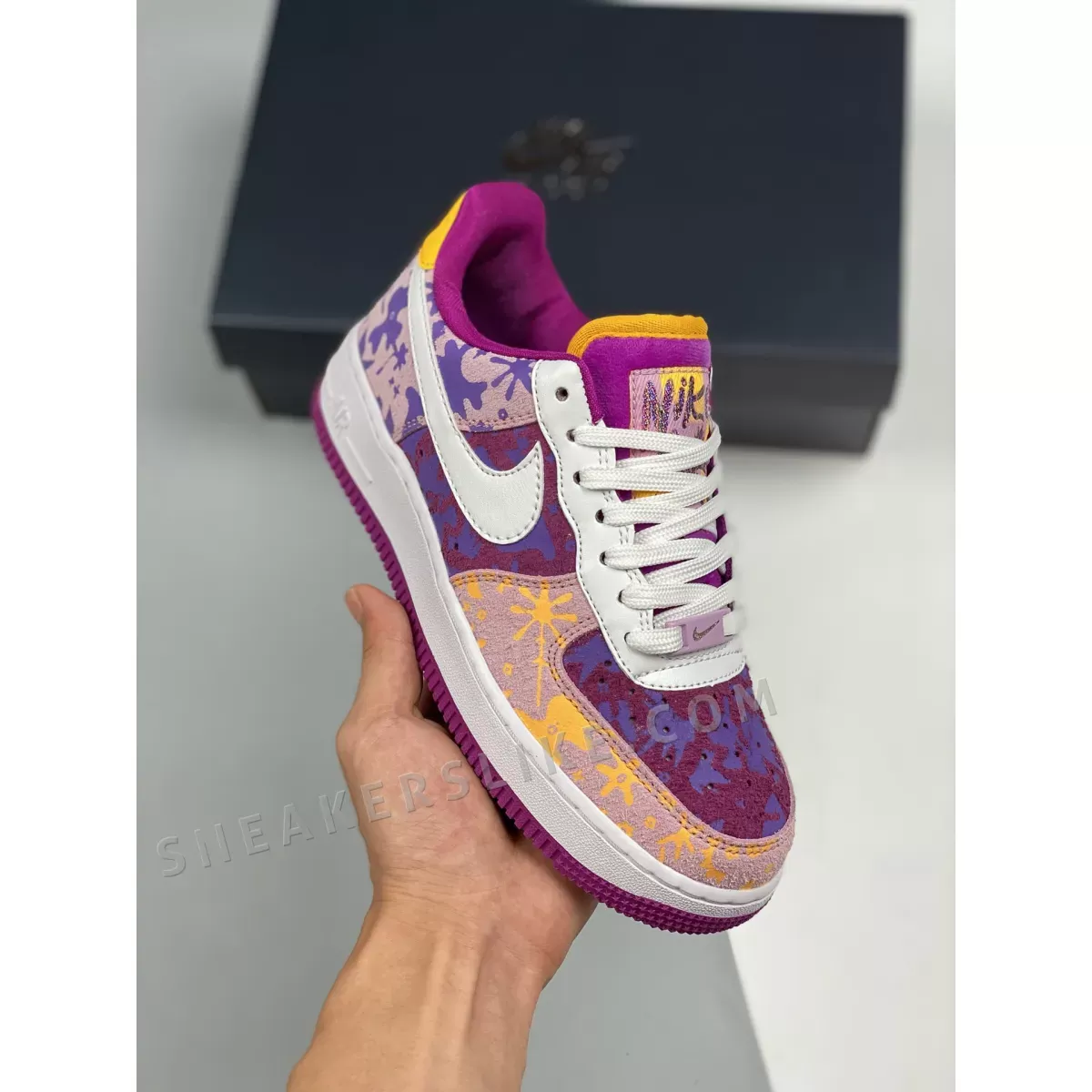 Nike Air Force 1 Low Red Plum/Light Arctic Pink-Wild Violet-White / pink and red air force ones