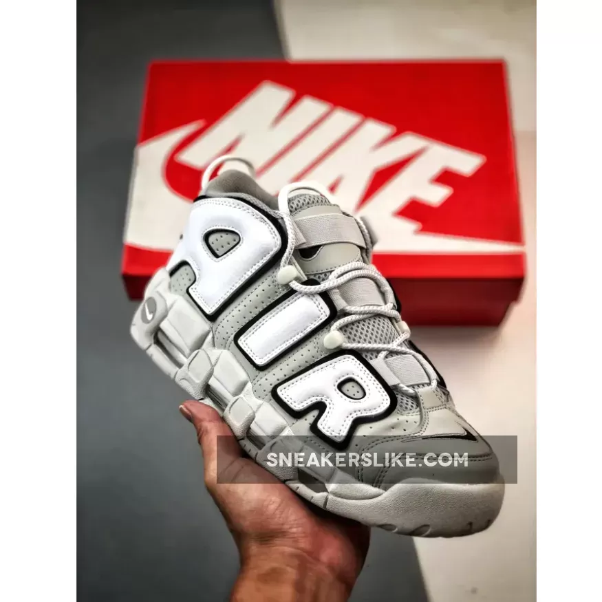 Nike Air More Uptempo Photon Dust/Metallic Silver-White-Black