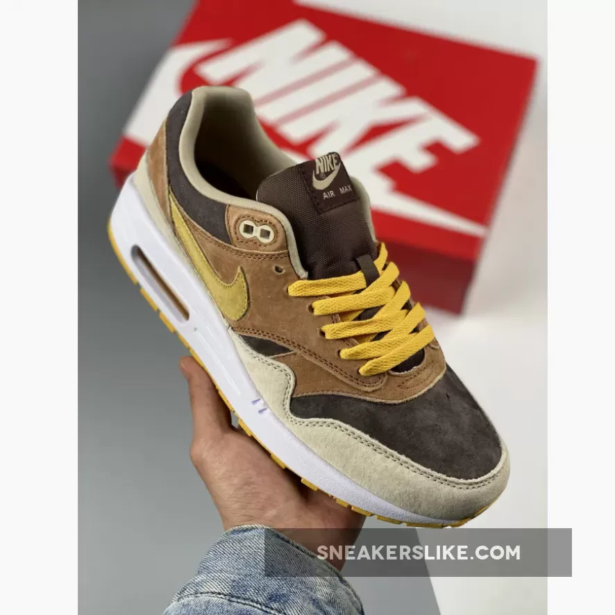 Nike Air Max 1 'Ugly Duckling' Pecan/Yellow Ochre-Brown DZ0482-200 / yellow nike air max
