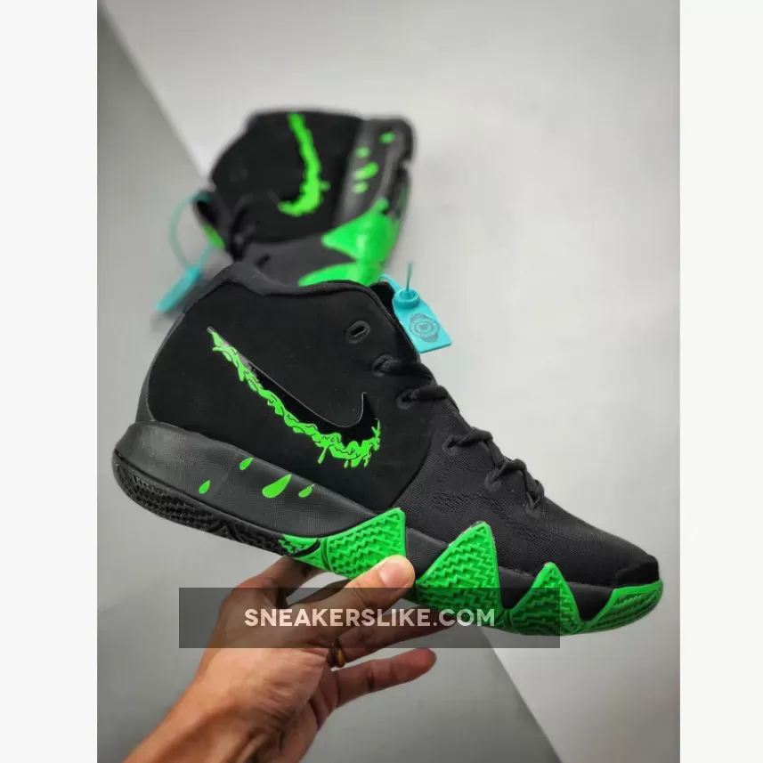 Nike Kyrie 4 'Halloween' Black/Rage Green 943806-012 / kyrie 4 black and green