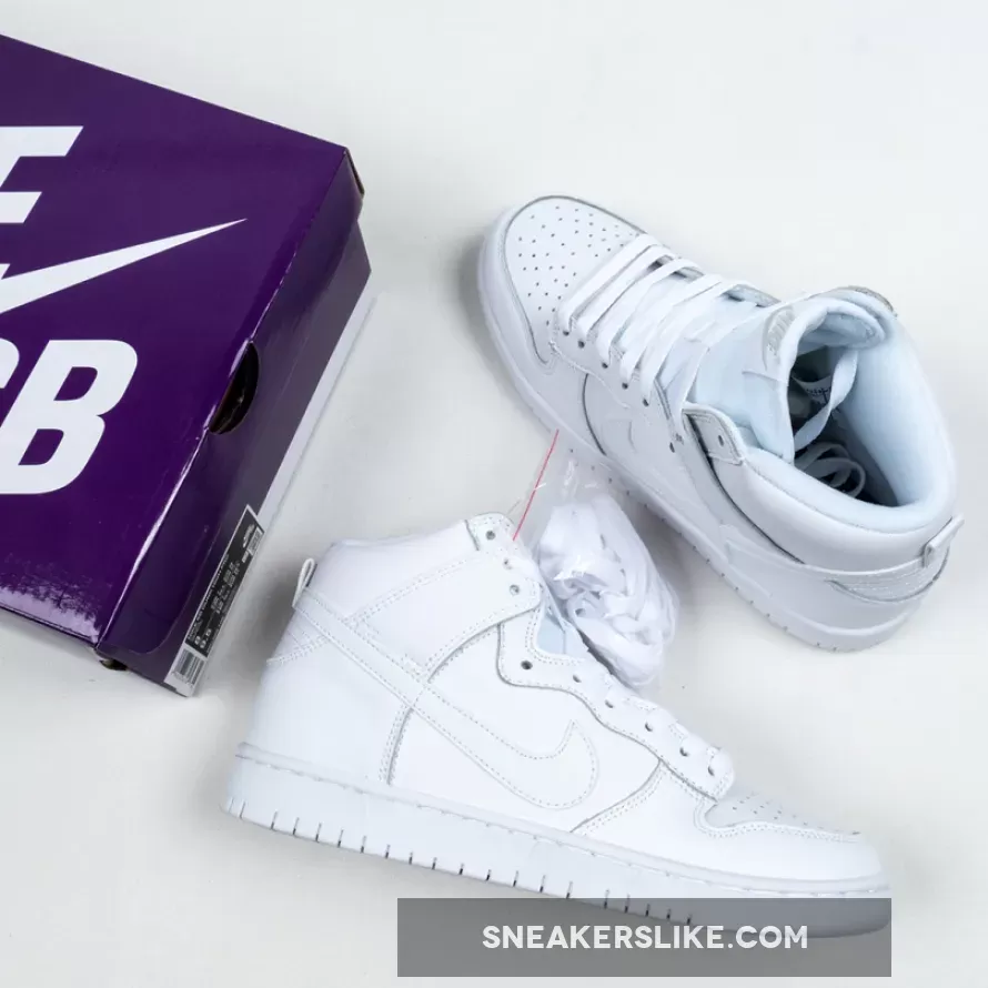 Nike SB Dunk High Pro White/White-Light Base Grey 305050-113 New Releases