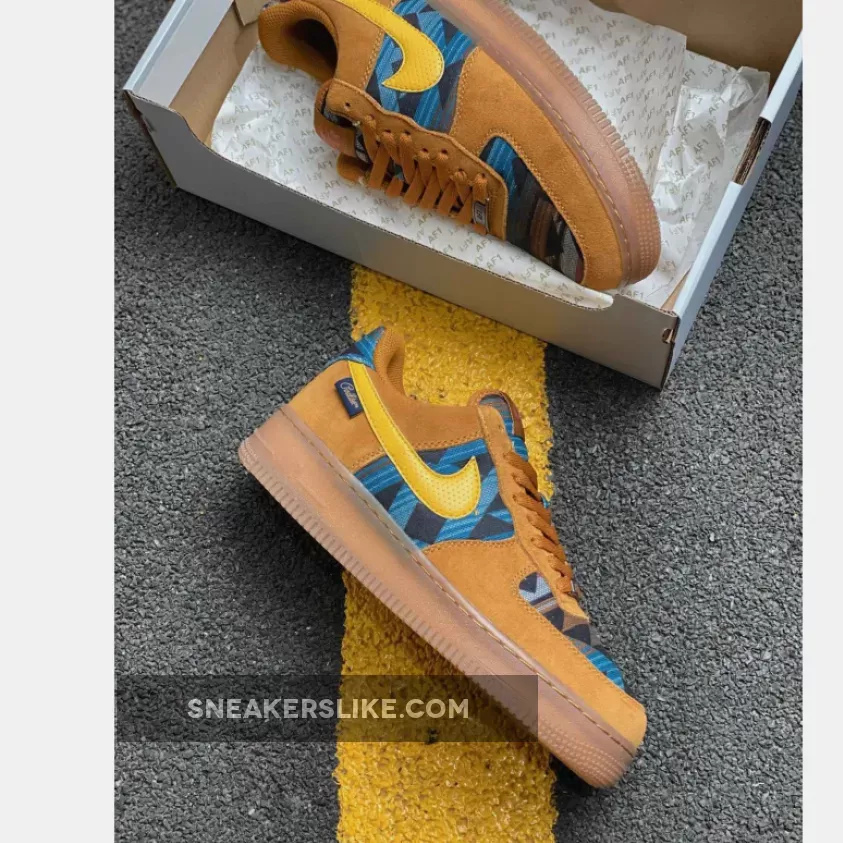 Nike Air Force 1 'N7″ Gold Suede/Dark Sulfur #af1 dark sulfur